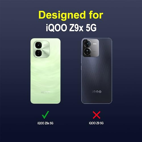 Image of amazon basics Back Case Cover for iQOO Z9x 5G | Compatible for iQOO Z9x 5G Back Cover | Liquid Silicon Magic Case with Camera Protection | Sapphire