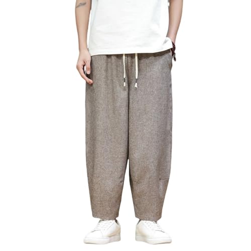 Pantalon sarouel homme jambes larges avec cordon de serrage ajustable