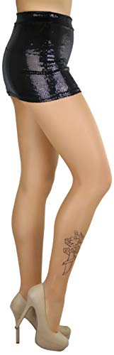 Image of ToBeInStyle Women's Sugar Skull Dia de los Muertos La Catrina Skeleton Bones Tights & Thigh High Stockings