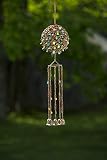 Ancient Graffiti Multicolor Sphere w/Dangles Wind Chime, Multi