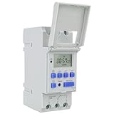 Weasch Timer Switch, THC15A, AC 220-240V 16Amp, Digital LCD Power Programmable Timer Time Relay Switch, Supports 28 Scheduled Times Daily or Weekly (1)