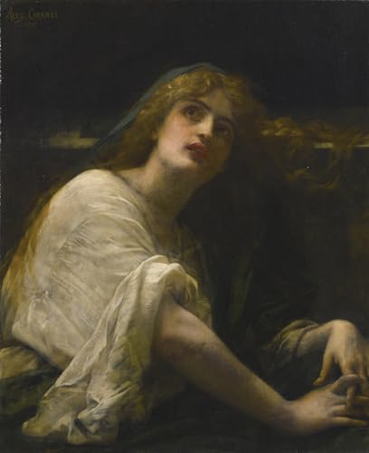 Toile Alexandre Cabanel Marie-Madeleine au tombeau pour decoration de salon elegante 60x90cm