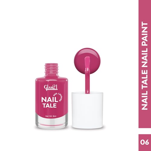 Image of Glam21 Nail Tale Nail Polish | Glossy Gel Finish | Rich Pigmentation | Chip Free | Quick Drying Formula | Long Lasting Nail Polish for Women | 9ml | Shade-06