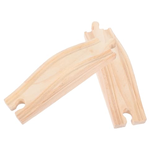 HOOTNEE 2個木製線路 スロープ トラック 子供用線路 ブロック