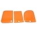 PENGHAO Set di 3 spatole per Crema, Coltello da Pane per Burro dentato ad Arco Dritto da Cucina Fai-da-Te, spatola per Pasta di plastica per Torte, Strumento per Fudge da Forno, Arancia