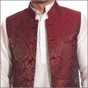 Kurta Dhoti de mezcla de seda para hombre Tag 7 con chaqueta blanca de fiesta 2