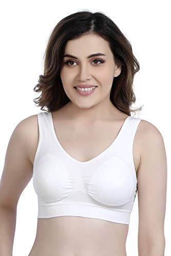 Image of Plumbury Women's Nylon Lightly Padded Wire Free Sports Bra