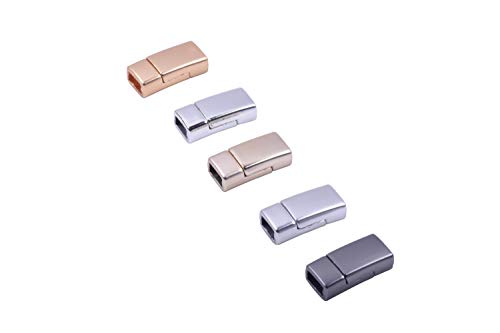 KONMAY 10 Sets 6.0mmx3.0mm Tiny Magnetic Jewelry Clasps for Bracelet Making, Mixed