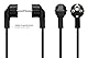 Good Connections Netzkabel - 0,75 m / 75 cm- Schutzkontakt-Stecker Typ E+F (CEE 7/7, gewinkelt) an C13 Kaltgerätebuchse (gerade) - KUPFERLEITER CU - 0,75 mm² - KALTGERÄTE-Kabel - SCHWARZ
