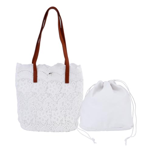 Sac cabas avec fermeture magnétique et broderie fine pour un porté épaule parfait