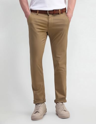 Image of Arrow Men's Mid Rise Slim Fit Casual Trouser