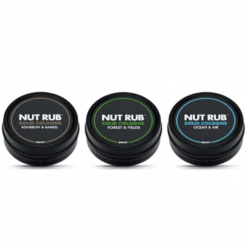 Ballsy Nut Rub Mens Cologne, Solid Cologne for Men, 0.85 Oz (Set of 3)