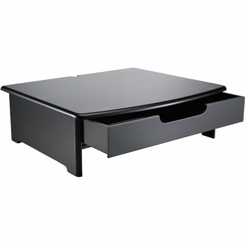 Rolodex® Wood Workspace Monitor Stand With Drawer, Black