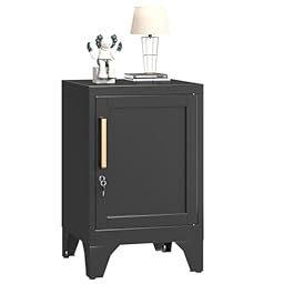 Metal Nightstand with...