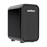 Enventor Mini Fridge 6 Litre/ 8 Can, AC+12V DC Power, Portable Cooler & Warmer, Small Fridge for Bedrooms, Car, Skincare, Fruit and Drinks, Black