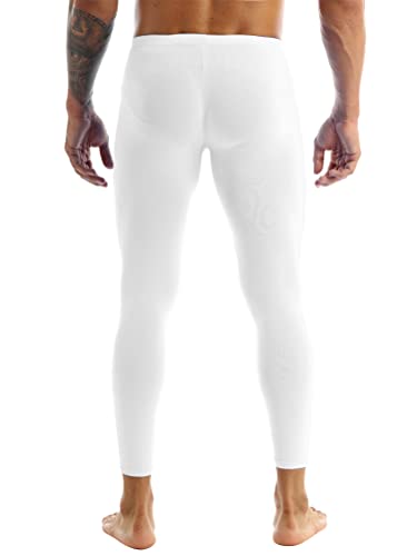 Aislor Men's Smooth See Through Low Rise Bulge Pouch Long Trousers Leggings Pants Underwear4