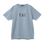 [ティーグラフィックス] Tシャツ メンズ 半袖 綿混 クルーネック レギュラーシルエット トップス ブルー:M