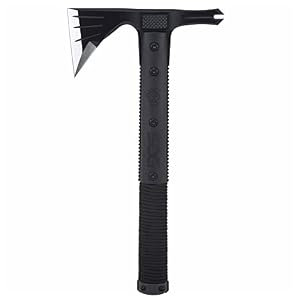 SOG Survival Hawk – Specialty Outdoor Tactical Hatchet, Fire Starter, Nail Puller, Hammer, Multi-Purpose Blade with Reflective Paracord Wrapped Handle (SK1001-CP),Black
