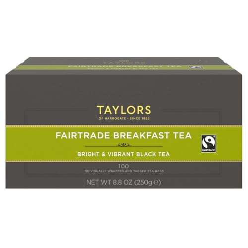 Image of Taylors of Harrogate Fairtrade Breakfast Tea Bags, 100ct (Pack of 1)