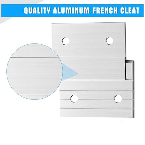 Image of Cleat Picture Hanger 12 Pcs Hardware Kit for Hanging Plywood Picture Hooks, Wall Bracket Hardware Kit Aluminum Z Bar Hangers