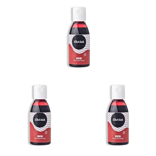 Image of The Select Aisle Concentrated Red Gel food colour - 30 ml [Food colour| Gel colour for Cakes, Cookies and other Desserts| Red Velvet Cake| Colouring agent| Baking Gel ] (Pack of 3)