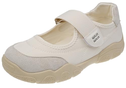 Mary Jane Shoes Women Round Toe Flats Soft Shoes Comfortable Adjustable Strap for Work Office Casual