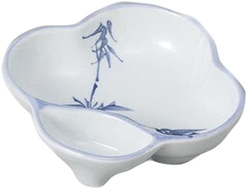 せともの本舗 Set of 10, Shokado Plum Shaped Bamboo Chiyo Mouth Pot [5.4 x 4.7 x 1.4 inches (13.6 x 12 x 3.6 cm)] [Restaurant]