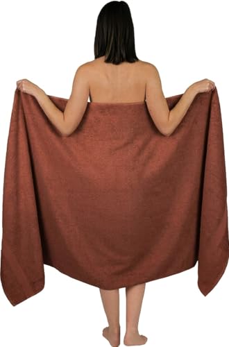 Wholesale Trade Dealz Drap de bain extra large - 100 x 200 cm - Très grand - 600 g/m² - Marron chocolat