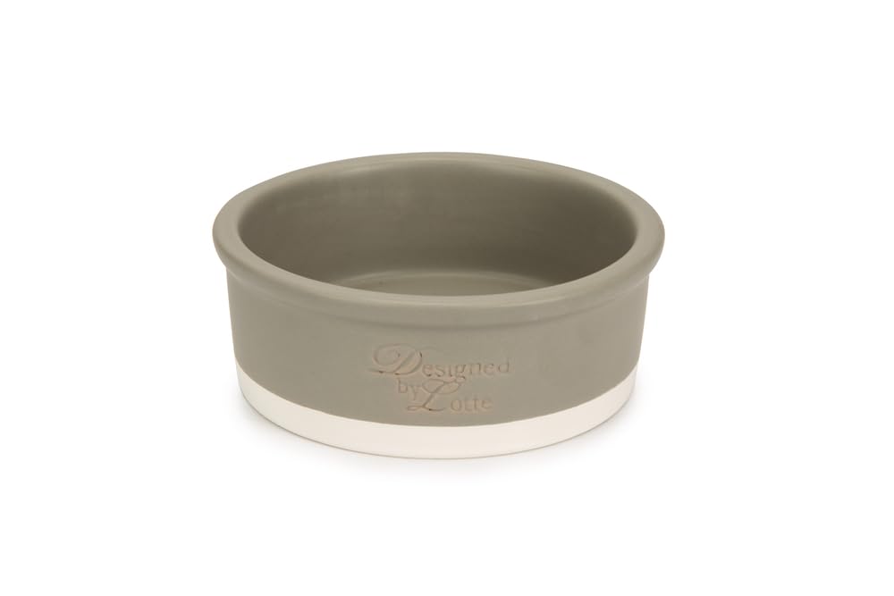 Beeztees DBL Köpek Mama Su Kabı, Seramik, Mat Gri, 16cm, 350ml