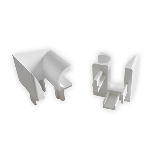 Preisvergleich Produktbild DIWARO.® Einlauftrichter für Aluplast Kunststoff Führungsschiene / weiß / aus Kunststoff / rechts & links