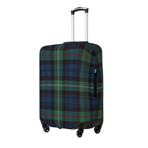 Travel Luggage Cover,Green Blue Plaid Pattern Stretch Suitcase Cover Protector with Zipper Closure For 18-32 Inch Luggage2
