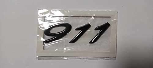Rc Trading Black 911 Emblem Badge Insignia Number Rear Deck Trunk Lid #TOP5