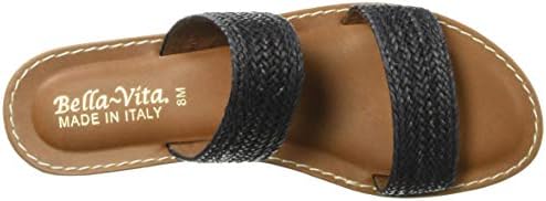 Bella Vita Women's Bella Vita Imo-Italy slide sandal Shoe, Black Woven, 6.5 M US | Image 4