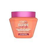 L'Oréal Paris, Mascarilla Reconstructora, Salva tus últimos 10cm , Reduce Puntas Abiertas en 1 Uso, Con Aceite de Ricino, Para Cabello Largo y Dañado, Elvive Dream Lengths, 310 ml