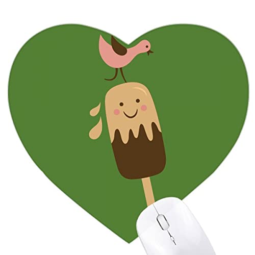 Tapis de souris en coeur crème glacée chocolat idée cadeau bureau
