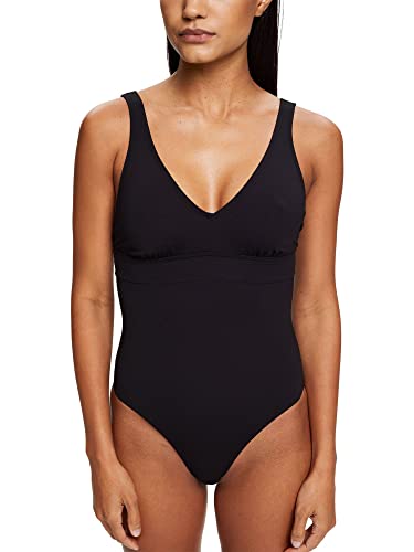 ESPRIT Recycelt: Badeanzug mit V-Ausschnitt
