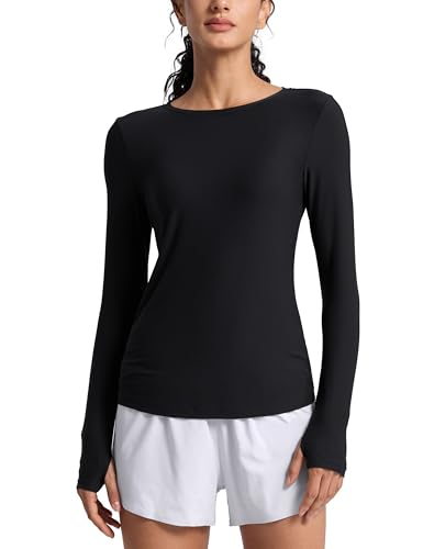 Amazon.com: CRZ YOGA Womens Cloudweight Long Sleeve Workout Tops