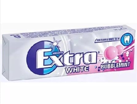 10 Pieces Wrigley's Extra Bubblemint Chewing Gum Sugar Free Helps keep Teeth Clean And Mouth Fresh