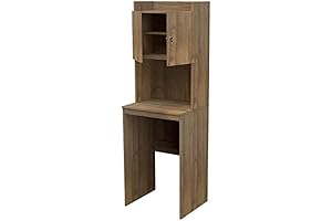 Inval Engineered Wood Mini Refrigerator Cabinet, Amaretto: Compact Storage for All Your Essentials