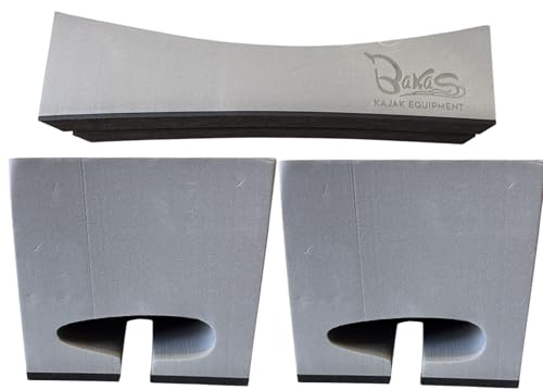 BaKaS Dachträgerpolster Wingbar 40 cm 2er Set Airfoil Schaumstoffpolster für Kajak, Kanu, SUP, Surfbrett Schutz für Auto Dachträger passgenau, wetterfest, rutschfest
