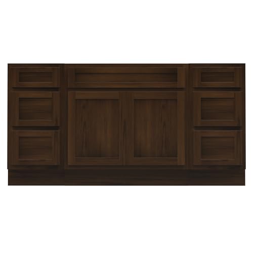HomeBeyond 60 Inch Bathroom Vanity Base Only, Single Vanity Cabinet