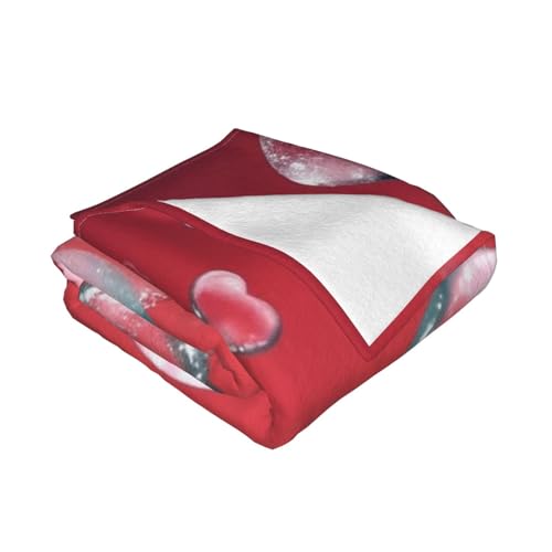 Couverture pour canapé motif cœur en flanelle de microfibre 152x127 cm - 3