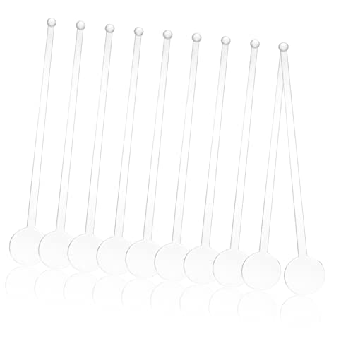 Operitacx 80pcs Tip Mixing Sticks Transparent Beverage Stirring Sticks for Cocktails Tea and Desserts Essential Bar Tool for Home Use