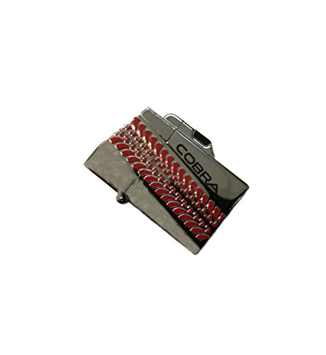Briquet Silver Match - Cobra - 4 x 4 Racing - Léger - Rouge et argent - Rechargeable