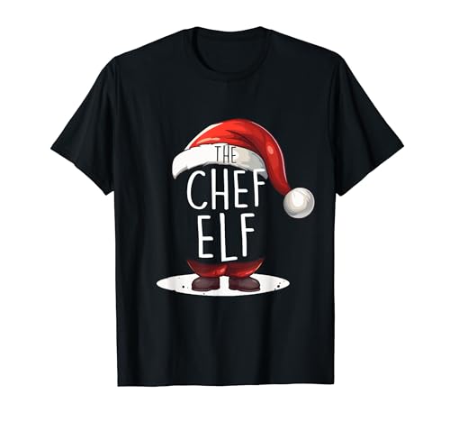 Chef Elf Group - Disfraz familiar a juego para Navidad Camiseta