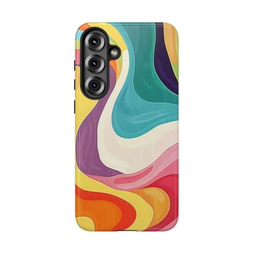 Coque Samsung S25 Plus rigide au motif abstrait avec finition brillante premium