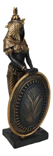 Estatua Isis negra y dorada de resina 10.5 pulg miniatura 3