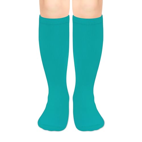 Sarfel Teal Baseball Socks Youth Boys Baseball Socks Teal Softball Socks Youth Softball Socks Boys Soccer Socks 8-10 Years Old