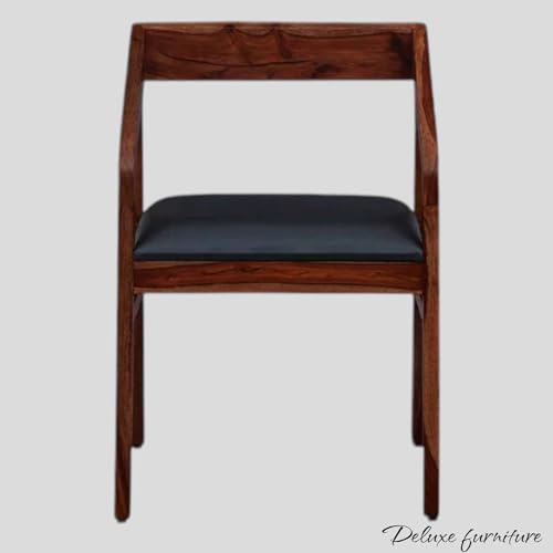 Image of Solid Sheesham Aram Chair for Living Room| Wooden Chair | Outdoor & Indoor Home Dining Room Furniture (Honey Oak)