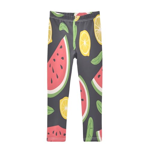 Bolaz Toddler Girls Leggings Printed Yoga Pants Leggings Watermelon Lemon for Kids